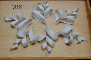 3D papírová zimní vločka - postup, jak vyrobit