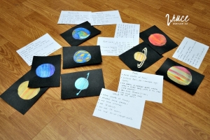Naučné karty o vesmíru k tisku
