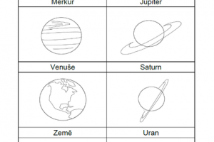 Naučné karty o vesmíru k tisku a k vybarvení