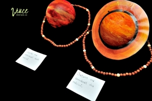 Měsíce planet - počet, počítání a navlékání korálků