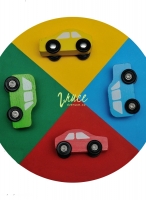 Třídění barev na barevný kruh - autíčka