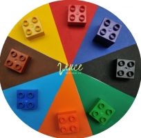 Třídění barev na barevný kruh - lego Duplo kostky