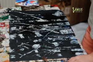 Zimní les - malba pro předškoláky i školáky