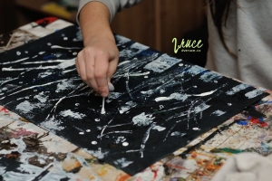 Zimní les - malba pro předškoláky i školáky