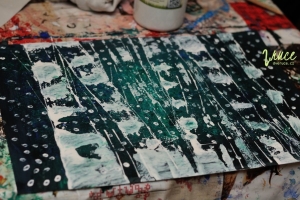 Zimní les - malba pro předškoláky i školáky